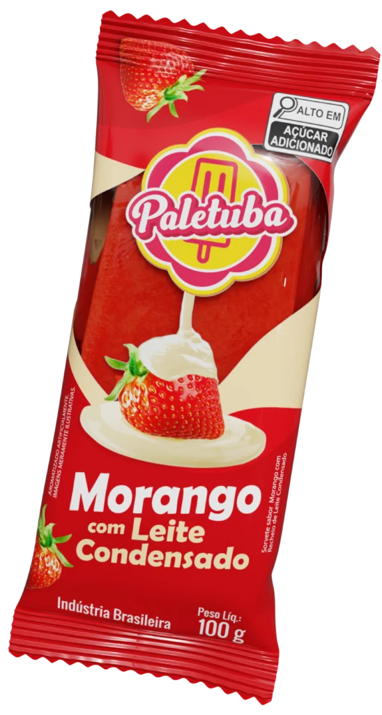Morango leite condensado – paleta embalagem2 - Paletuba Sorvetes