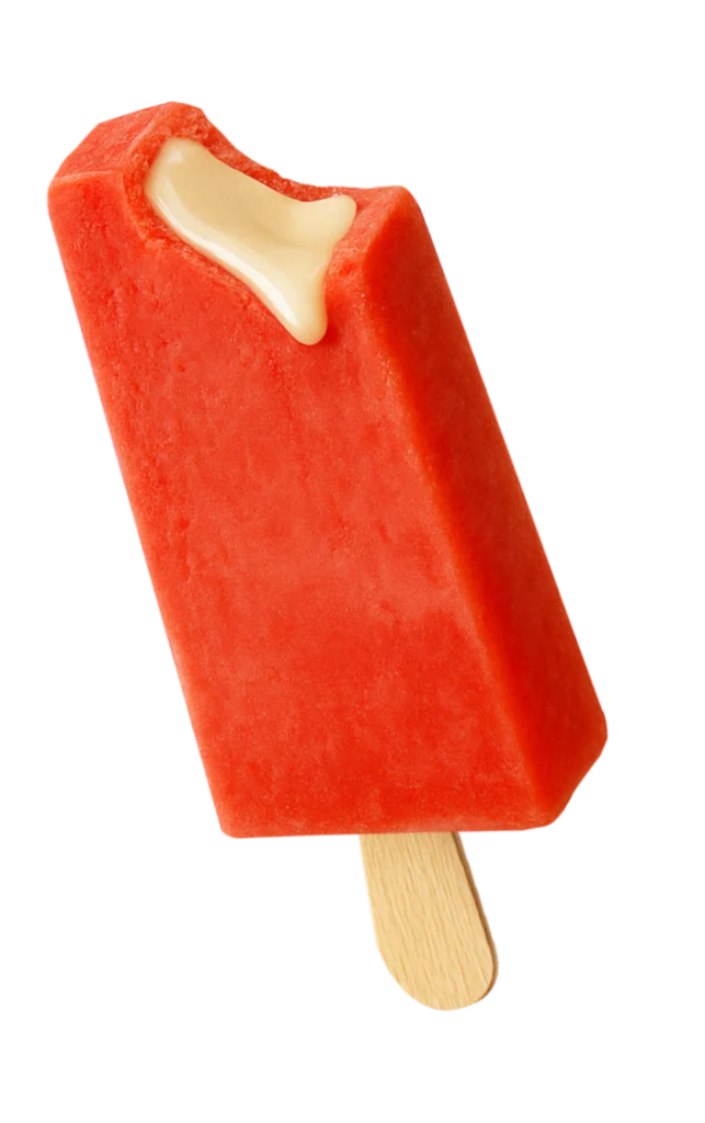 Morango leite condensado – paleta2 - Paletuba Sorvetes