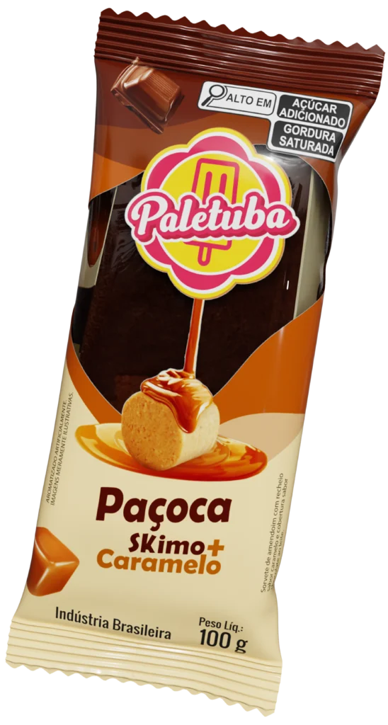Pacoca Skimo – paleta embalagem - Paletuba Sorvetes
