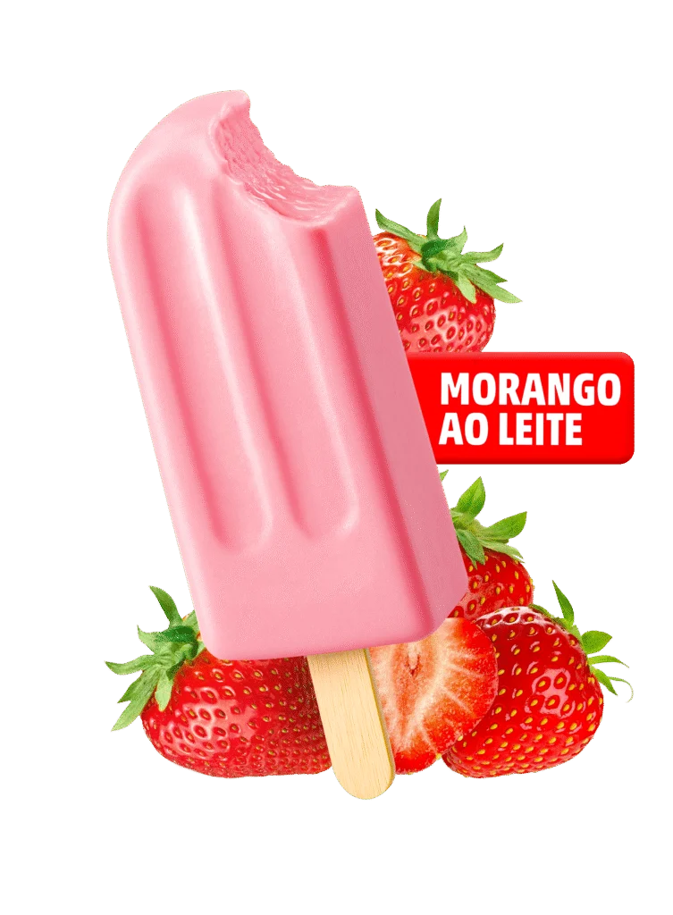 PICOLÉ – AO LEITE MORANGO 02 - Paletuba Sorvetes
