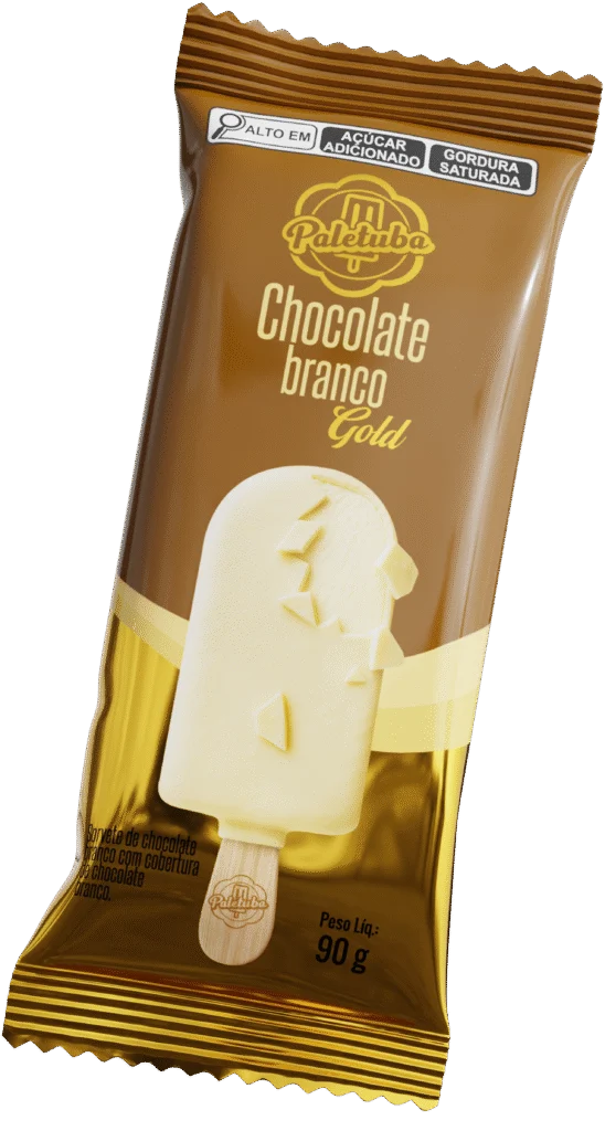 CHOCOLATE BRANCO – gold embalagem - Paletuba Sorvetes