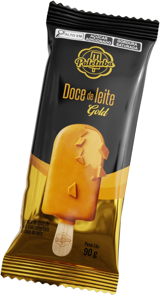 DOCE DE LEITE – gold embalagem - Paletuba Sorvetes