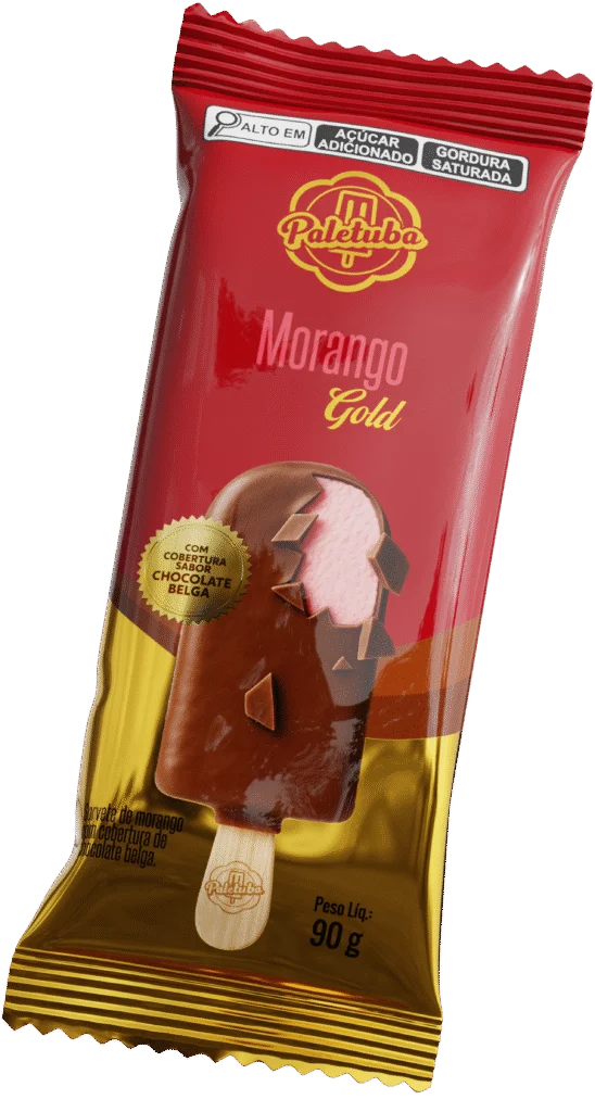 MORANGO – paleta embalagem - Paletuba Sorvetes
